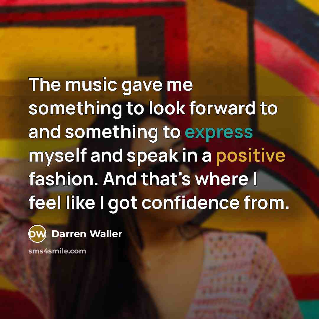 “The music gave me something to look forward to and…” quote by Darren Waller