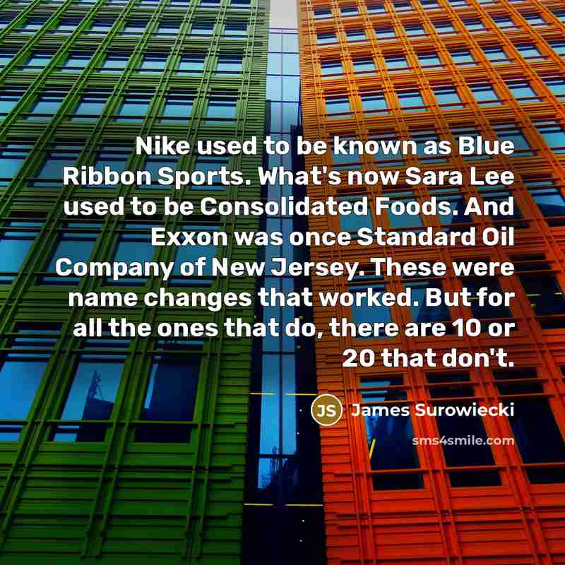 “Nike used to be known as Blue Ribbon Sports. What's…” quote by James Surowiecki