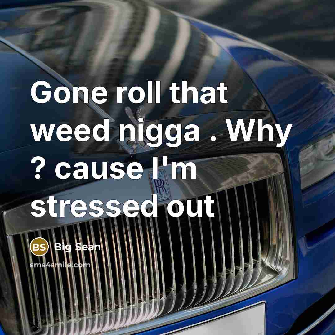 “Gone roll that weed nigga . Why ? cause I'm…” quote by Big Sean