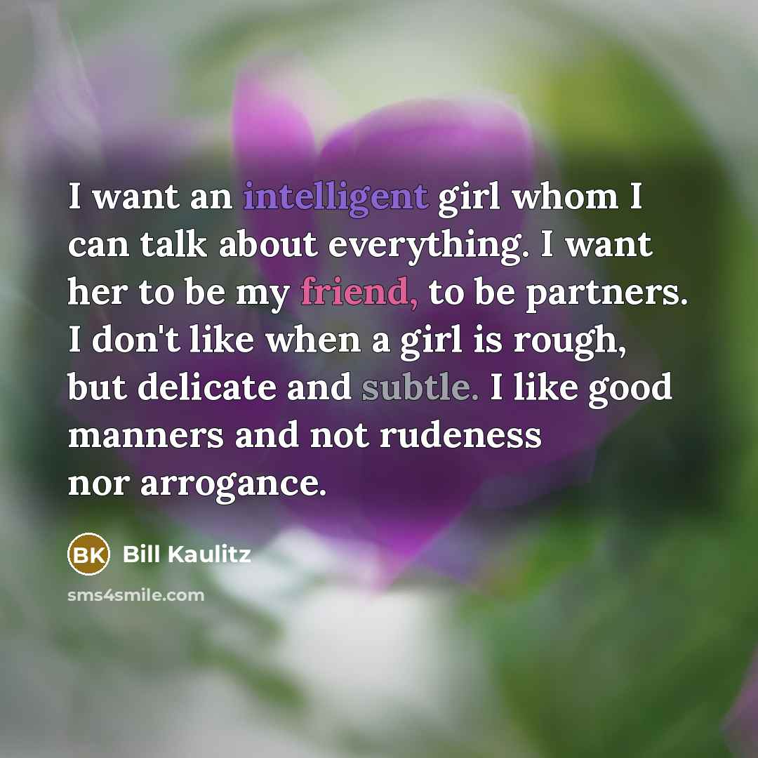 “I want an intelligent girl whom I can talk about…” quote by Bill Kaulitz