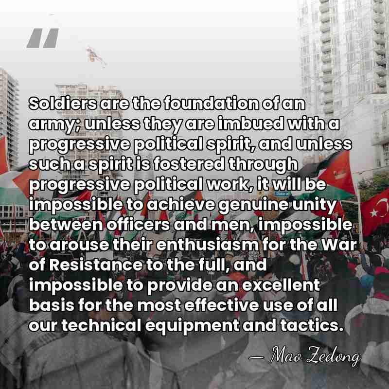 Soldiers are the foundation of an army; unless they are imbued with&hellip; - Mao Zedong