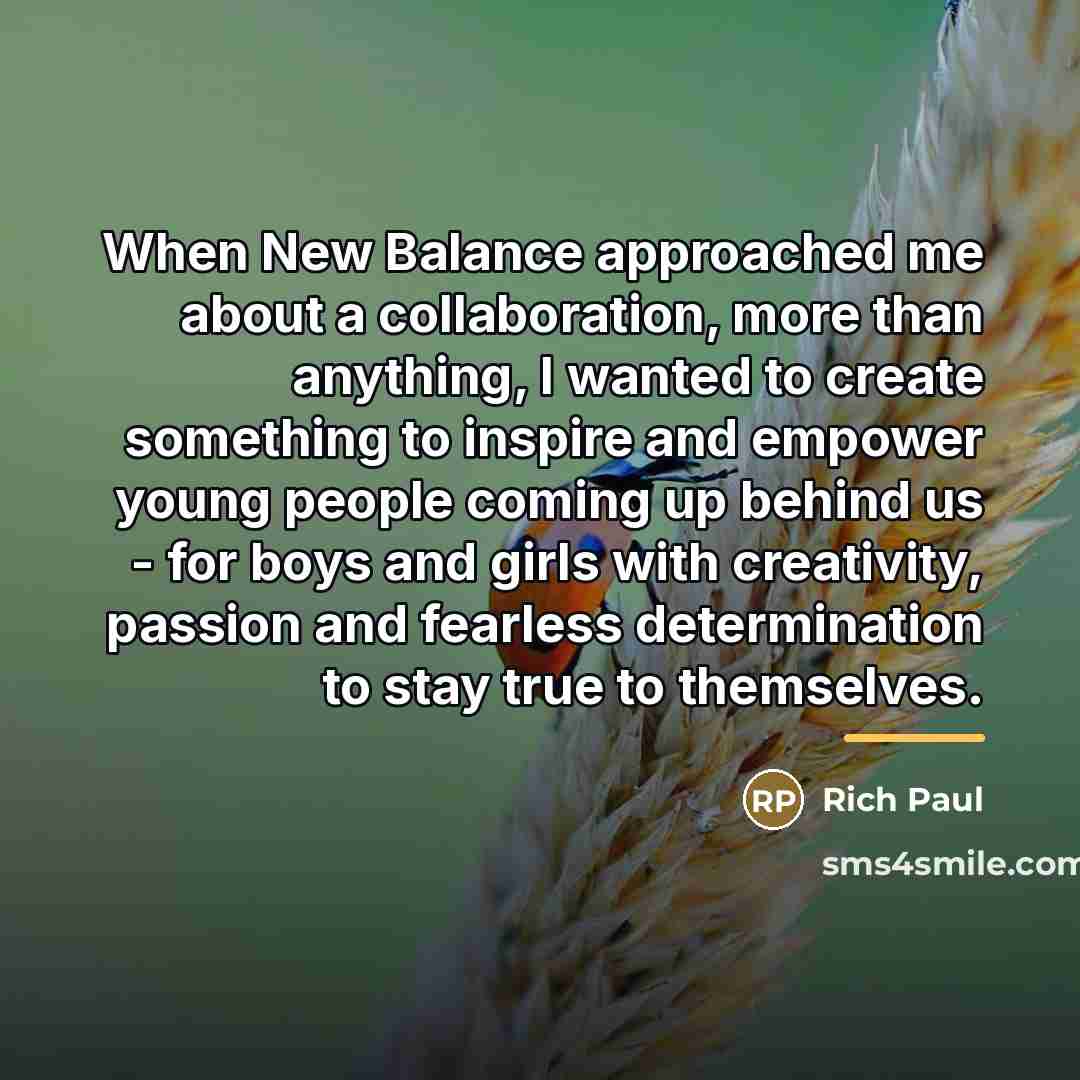 “When New Balance approached me about a collaboration, more than…” quote by Rich Paul