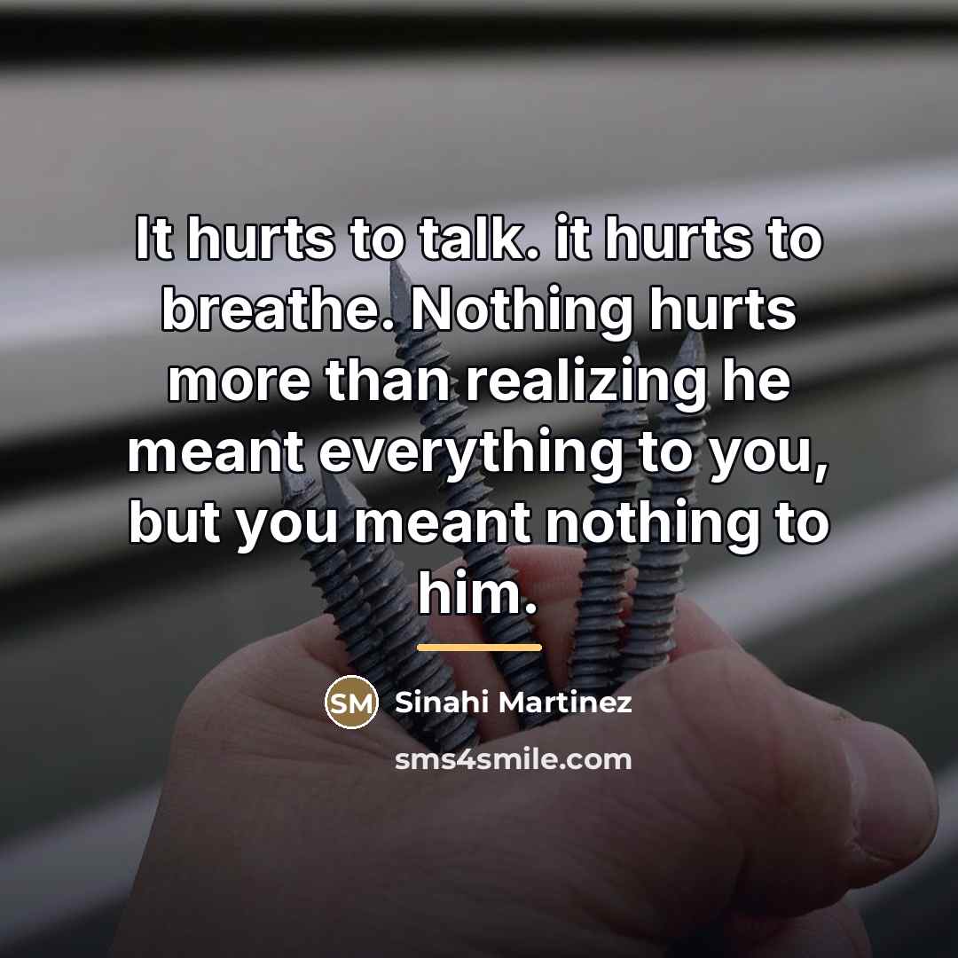 “It hurts to talk. it hurts to breathe. Nothing hurts…” quote by Sinahi Martinez