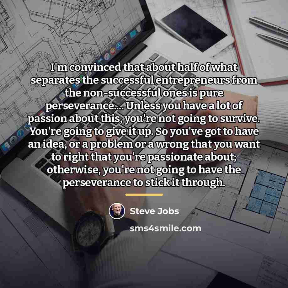 “I'm convinced that about half of what separates the successful…” quote by Steve Jobs
