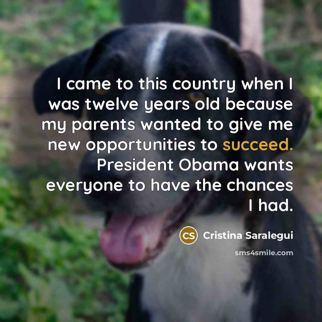 “I came to this country when I was twelve years…” quote by Cristina Saralegui