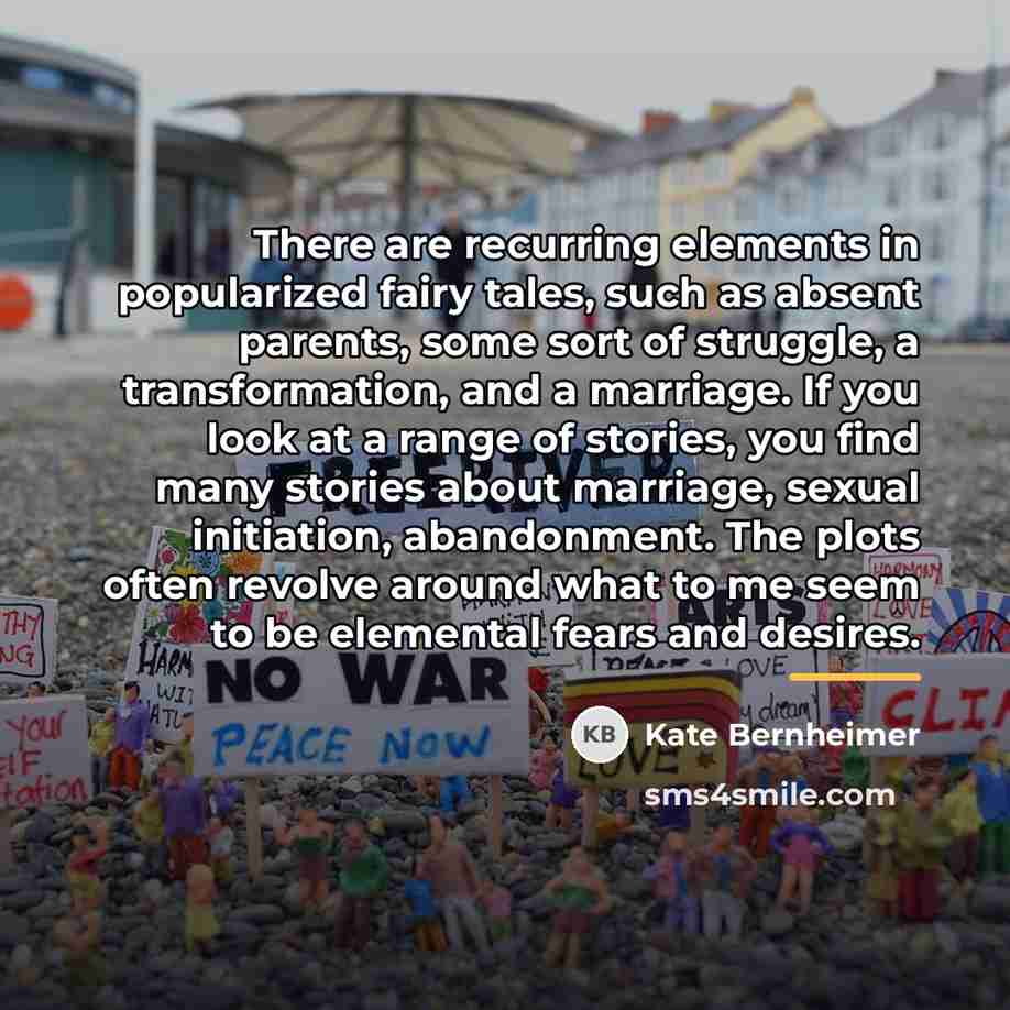 “There are recurring elements in popularized fairy tales, such as…” quote by Kate Bernheimer