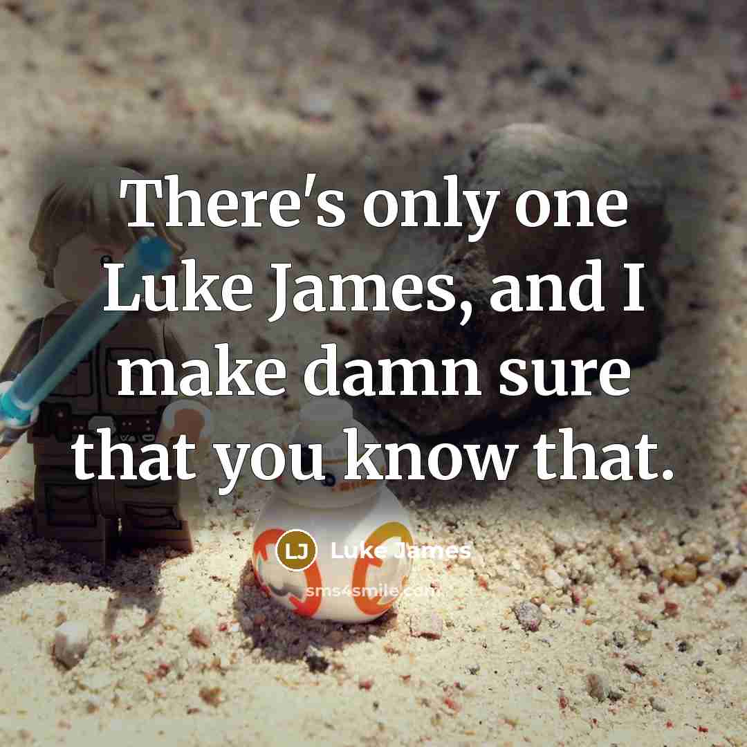 “There's only one Luke James, and I make damn sure…” quote by Luke James