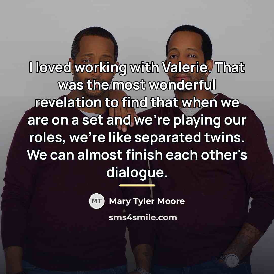 “I loved working with Valerie. That was the most wonderful…” quote by Mary Tyler Moore
