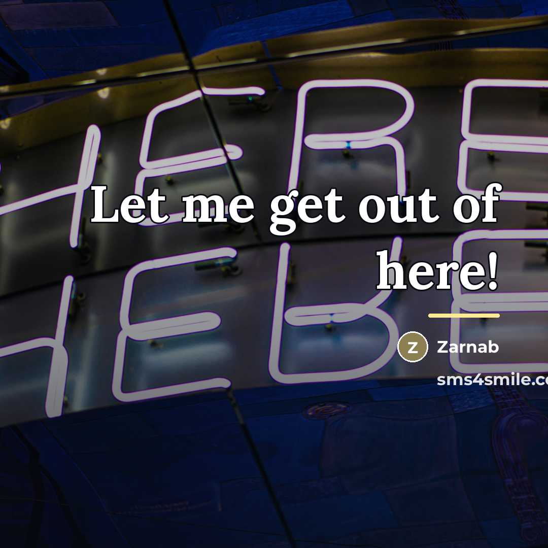 “Let me get out of here!…” quote by Zarnab