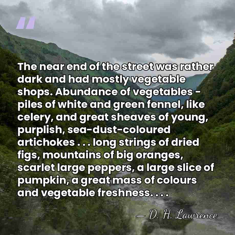 The near end of the street was rather dark and had mostly&hellip; - D. H. Lawrence