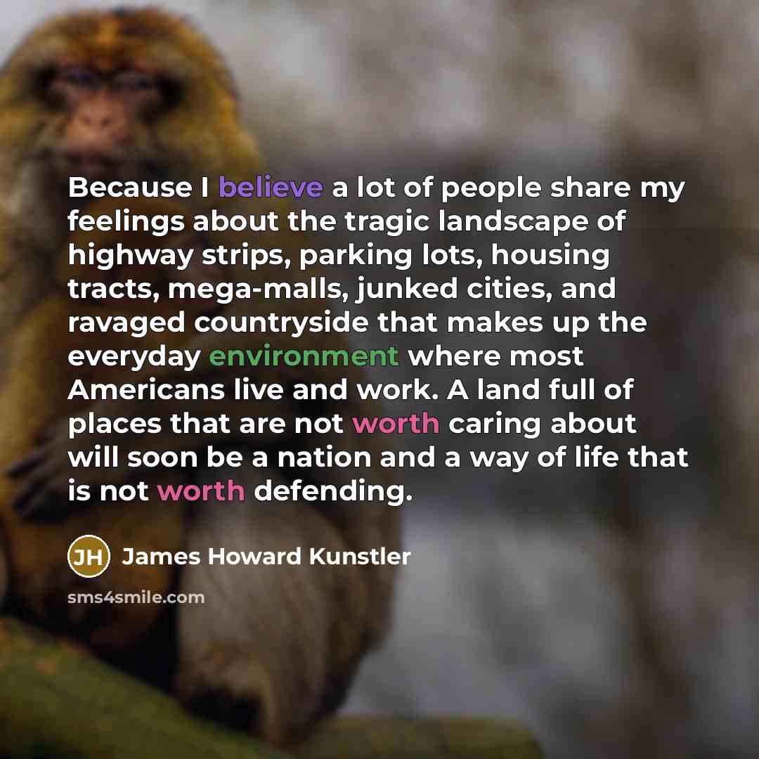 “Because I believe a lot of people share my feelings…” quote by James Howard Kunstler
