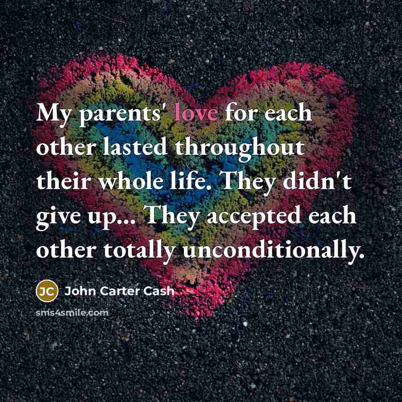 “My parents' love for each other lasted throughout their whole…” quote by John Carter Cash
