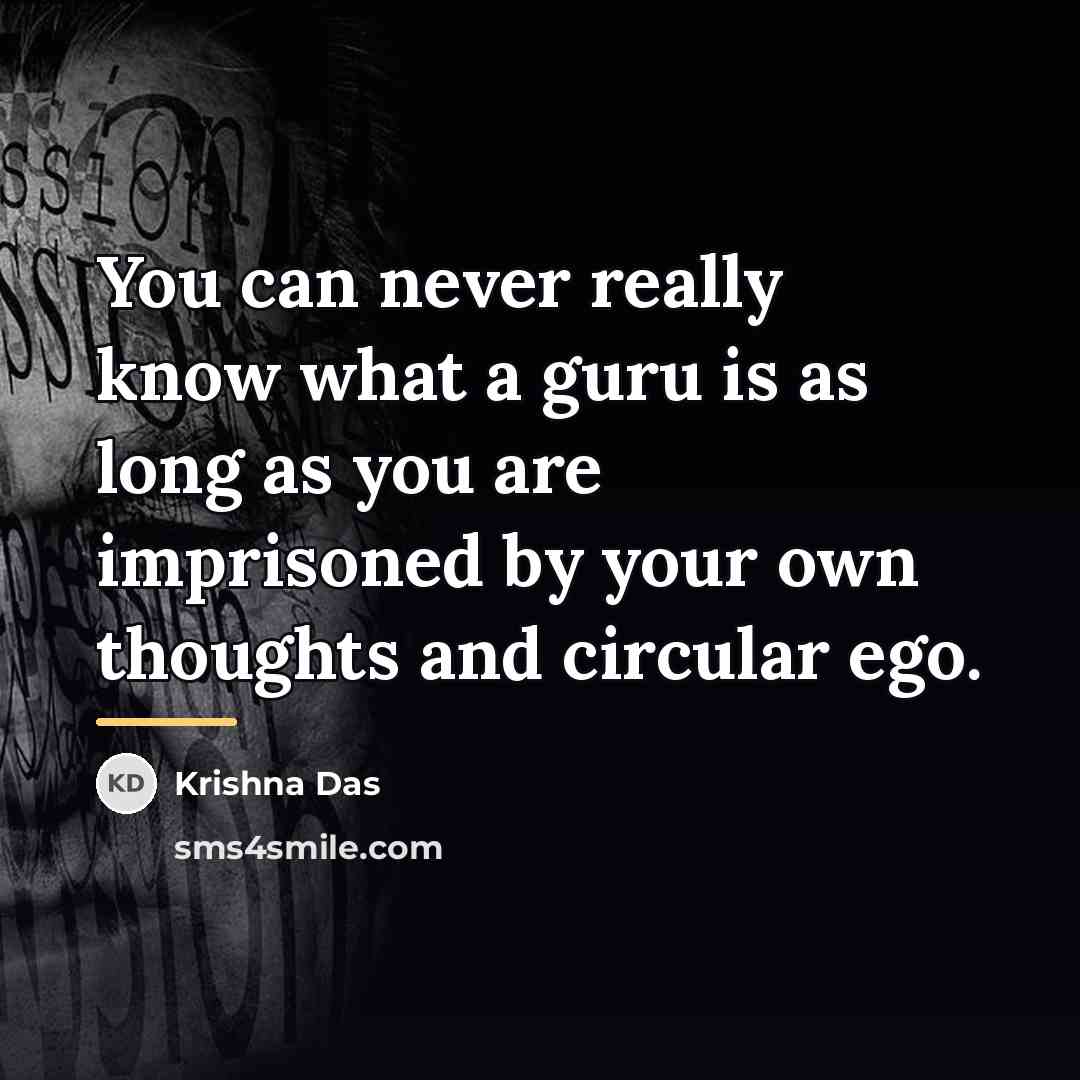“You can never really know what a guru is as…” quote by Krishna Das