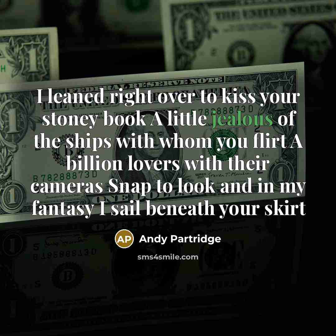“I leaned right over to kiss your stoney book A…” quote by Andy Partridge