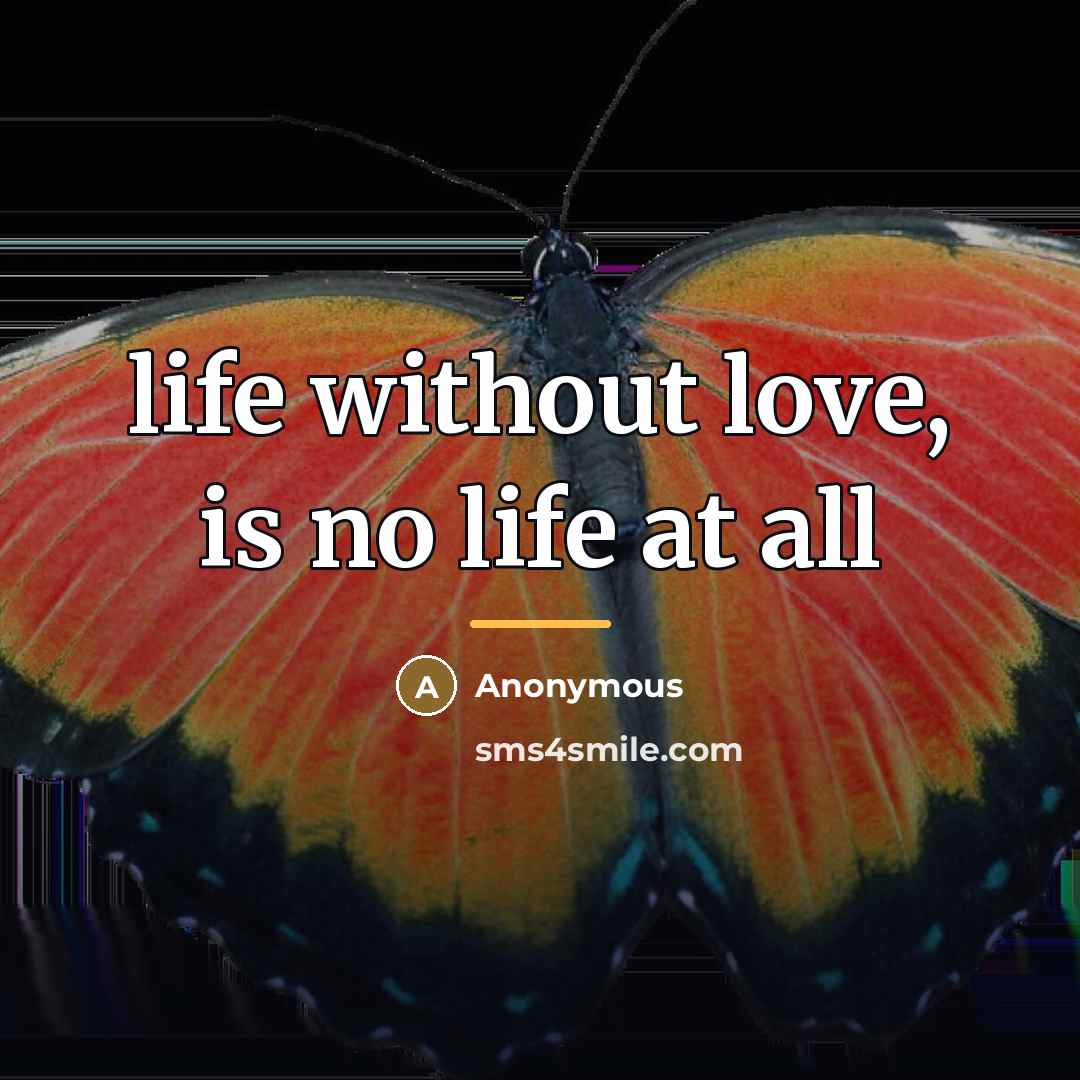 “life without love, is no life at all…” quote by Anonymous