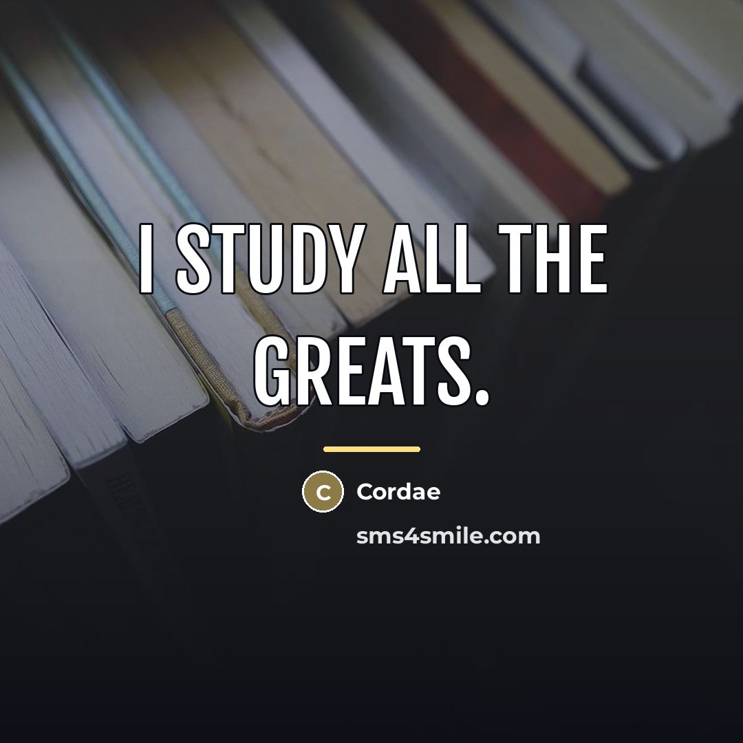 “I study all the greats.…” quote by Cordae