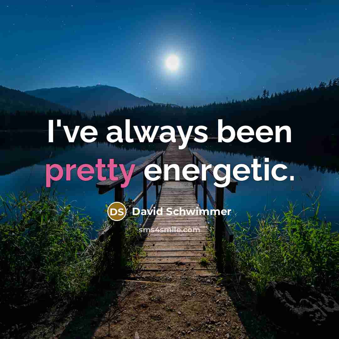 “I've always been pretty energetic.…” quote by David Schwimmer