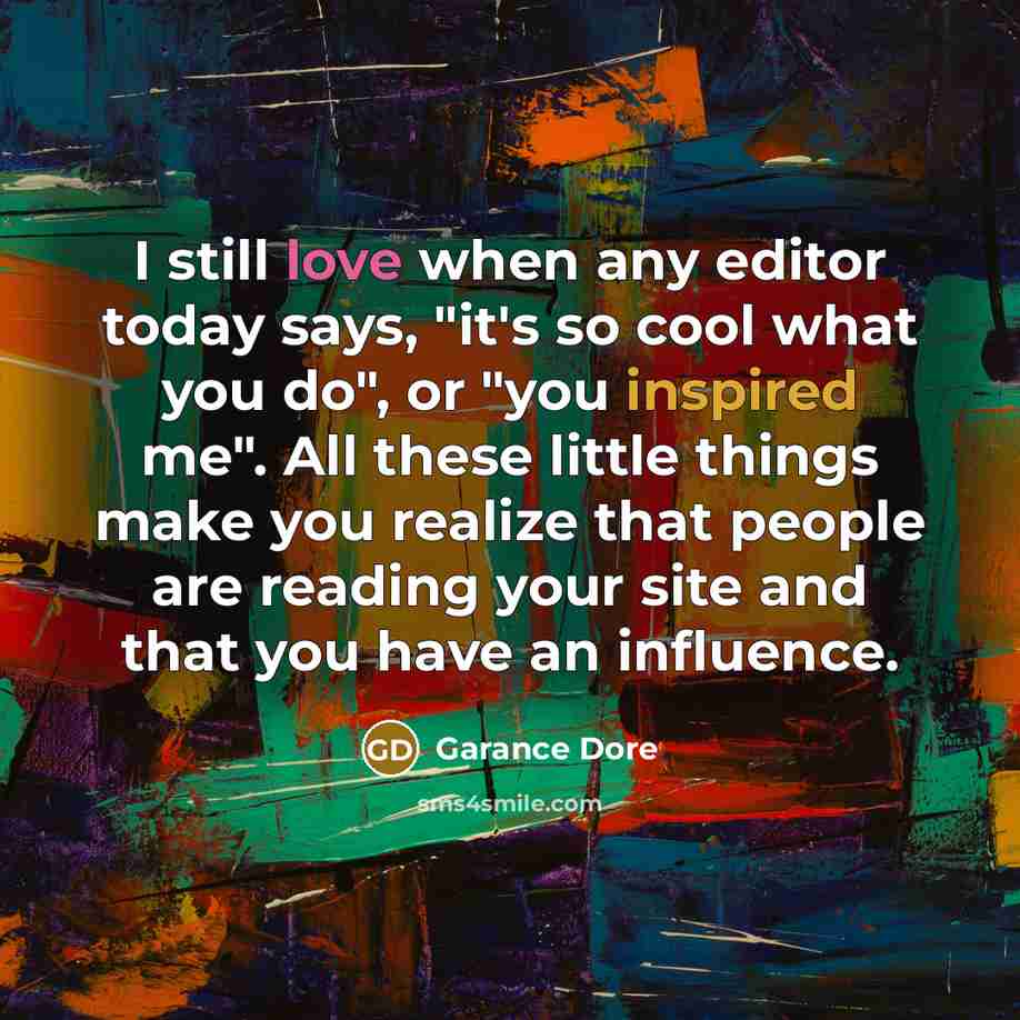 “I still love when any editor today says, "it's so…” quote by Garance Dore