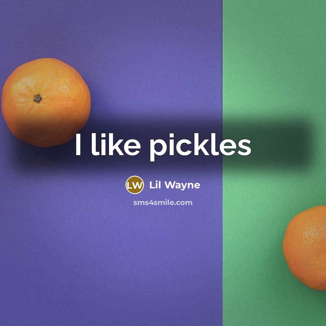“I like pickles” quote by Lil Wayne