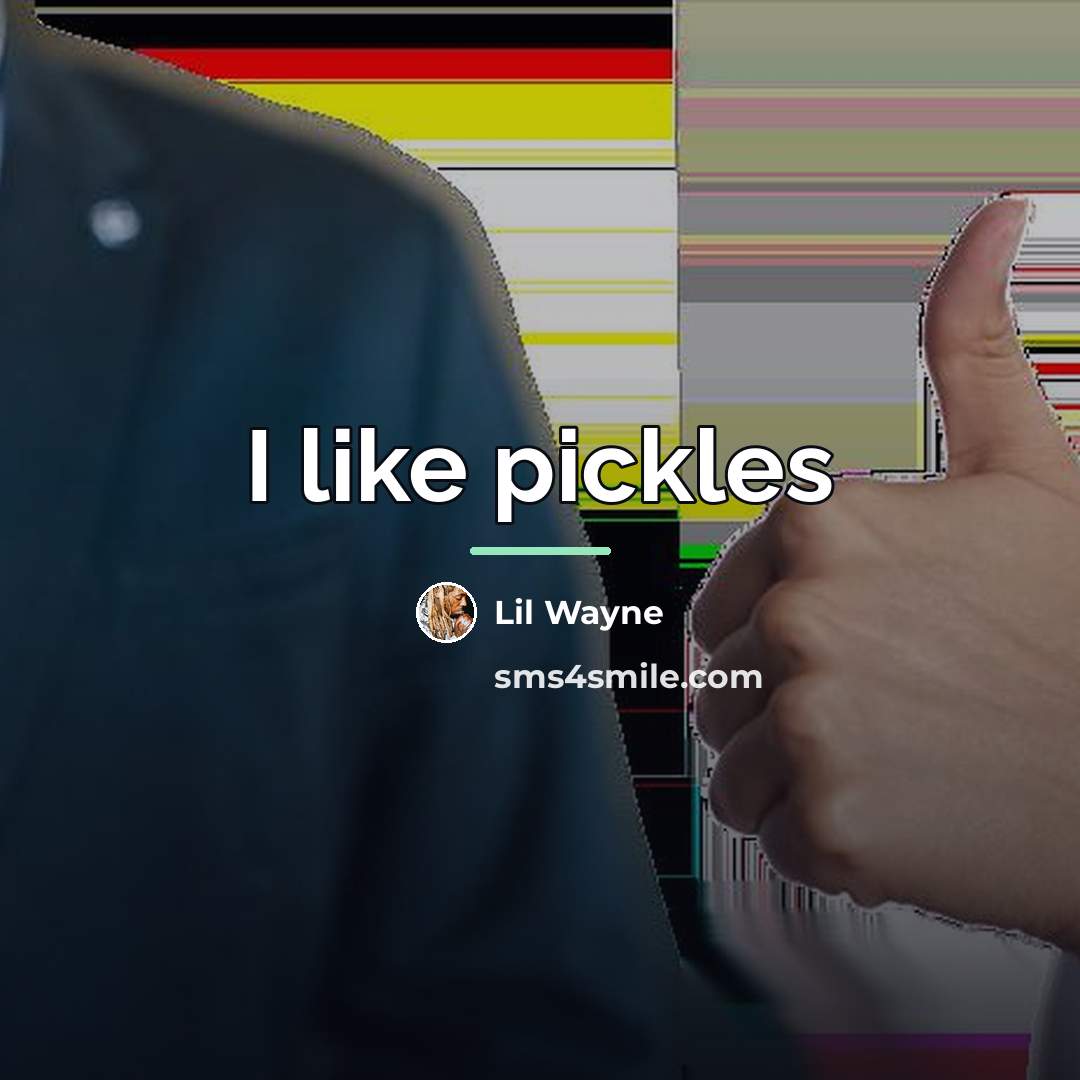 “I like pickles…” quote by Lil Wayne