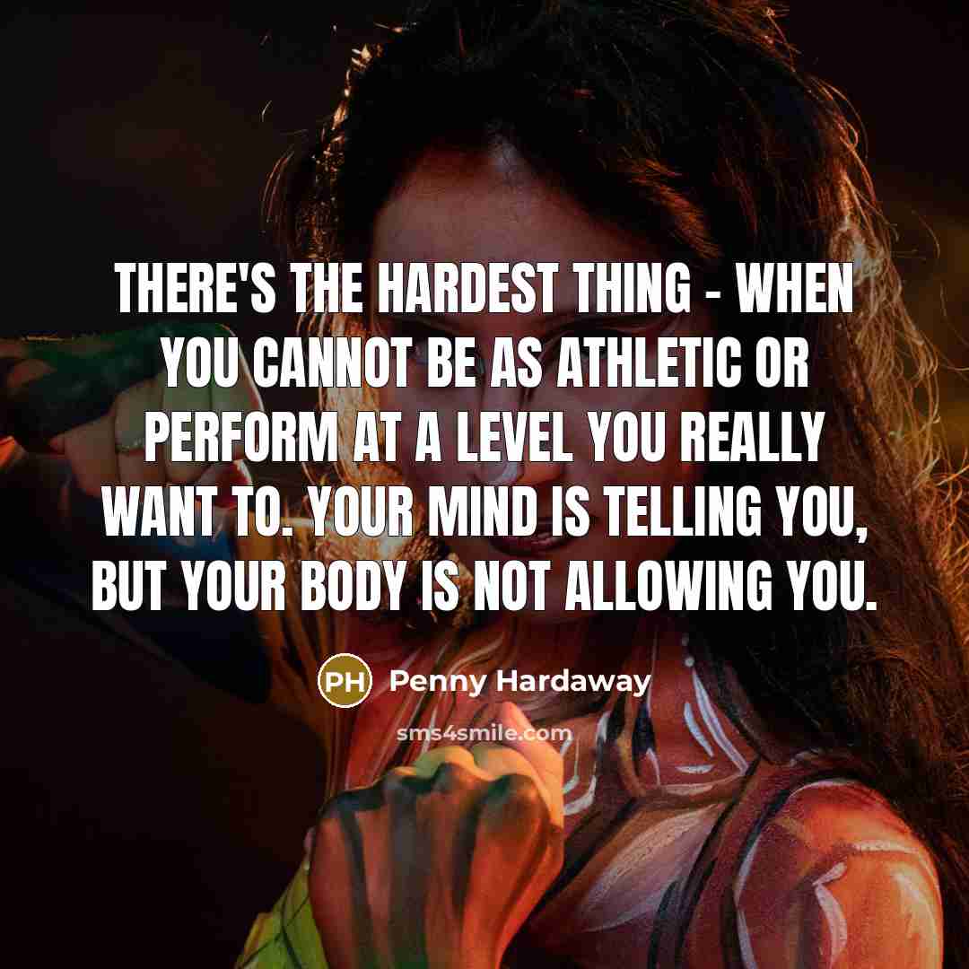 “There's the hardest thing - when you cannot be as…” quote by Penny Hardaway