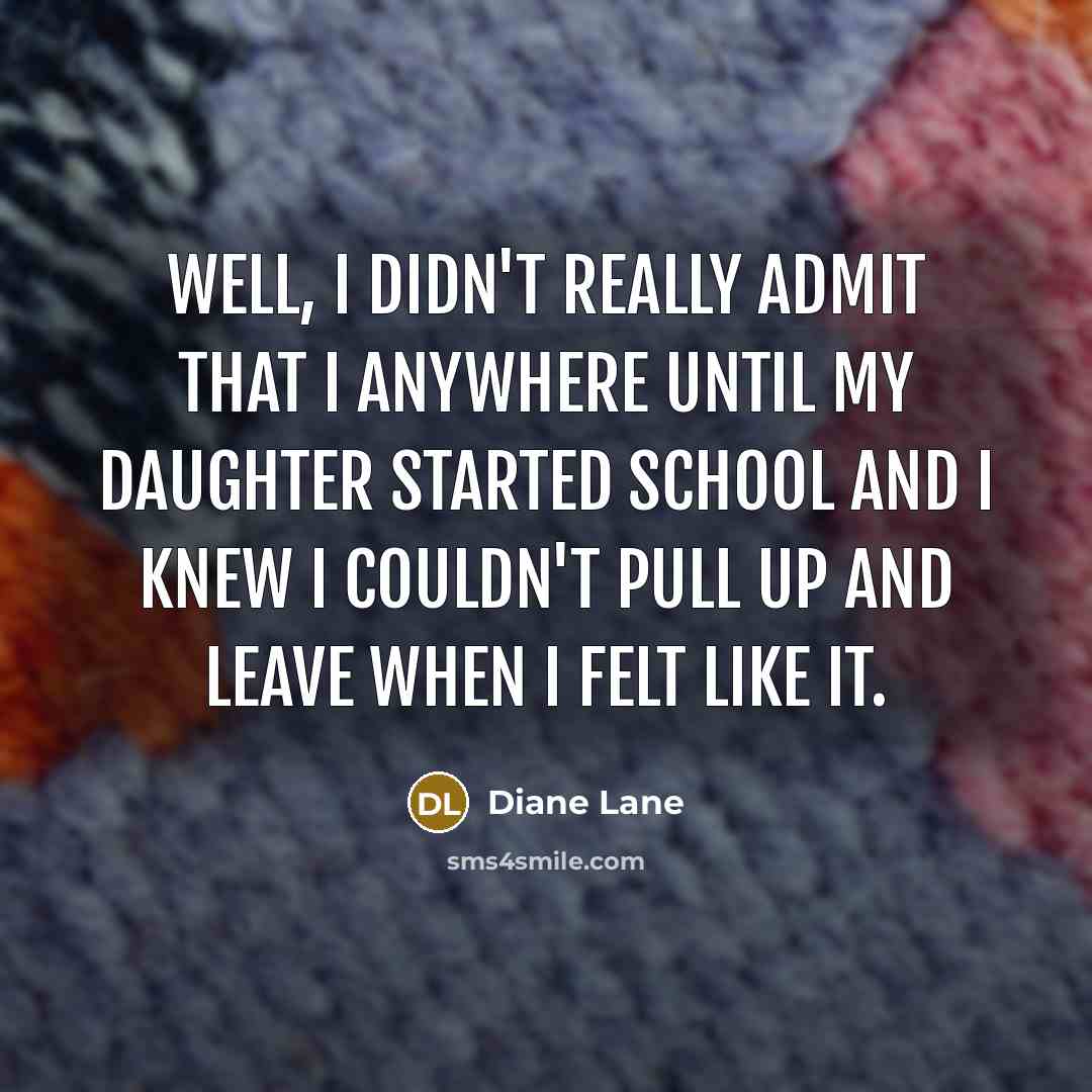 “Well, I didn't really admit that I anywhere until my…” quote by Diane Lane