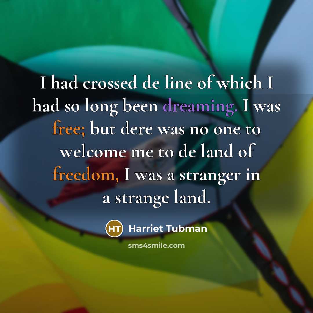 “I had crossed de line of which I had so…” quote by Harriet Tubman