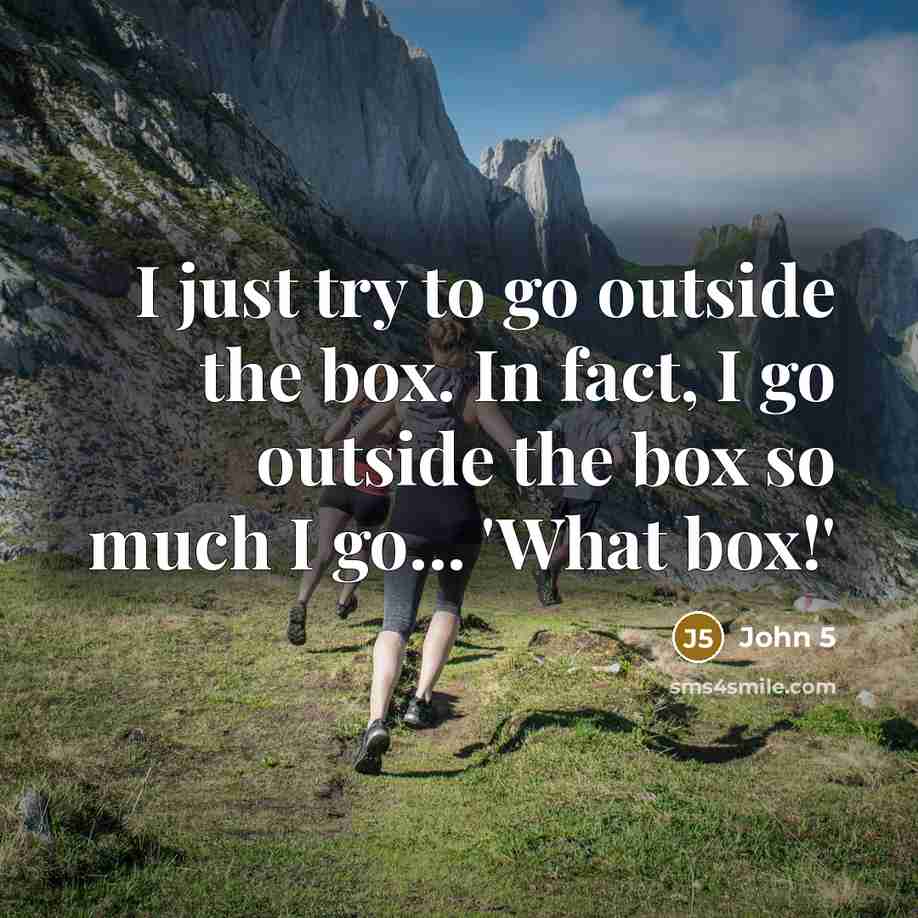 “I just try to go outside the box. In fact,…” quote by John 5