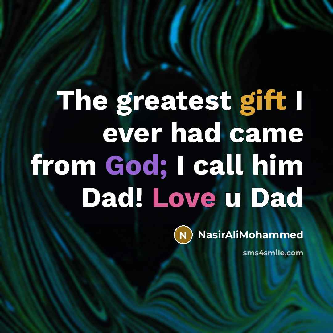 “The greatest gift I ever had came from God; I…” quote by NasirAliMohammed