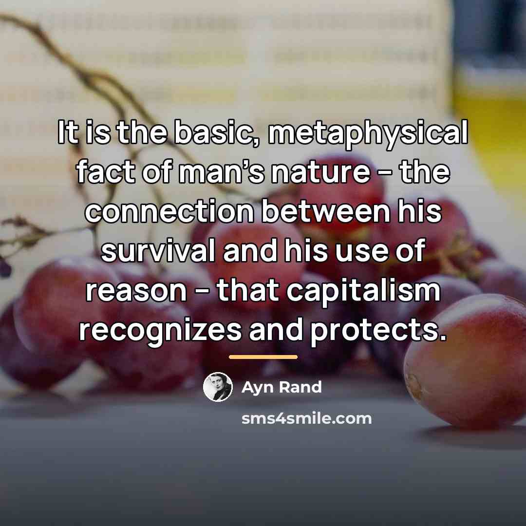 “It is the basic, metaphysical fact of man's nature --…” quote by Ayn Rand
