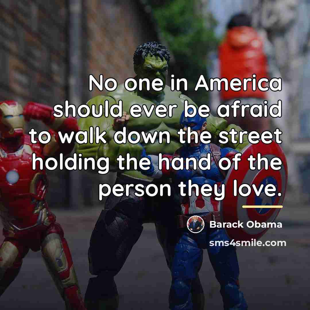 “No one in America should ever be afraid to walk…” quote by Barack Obama