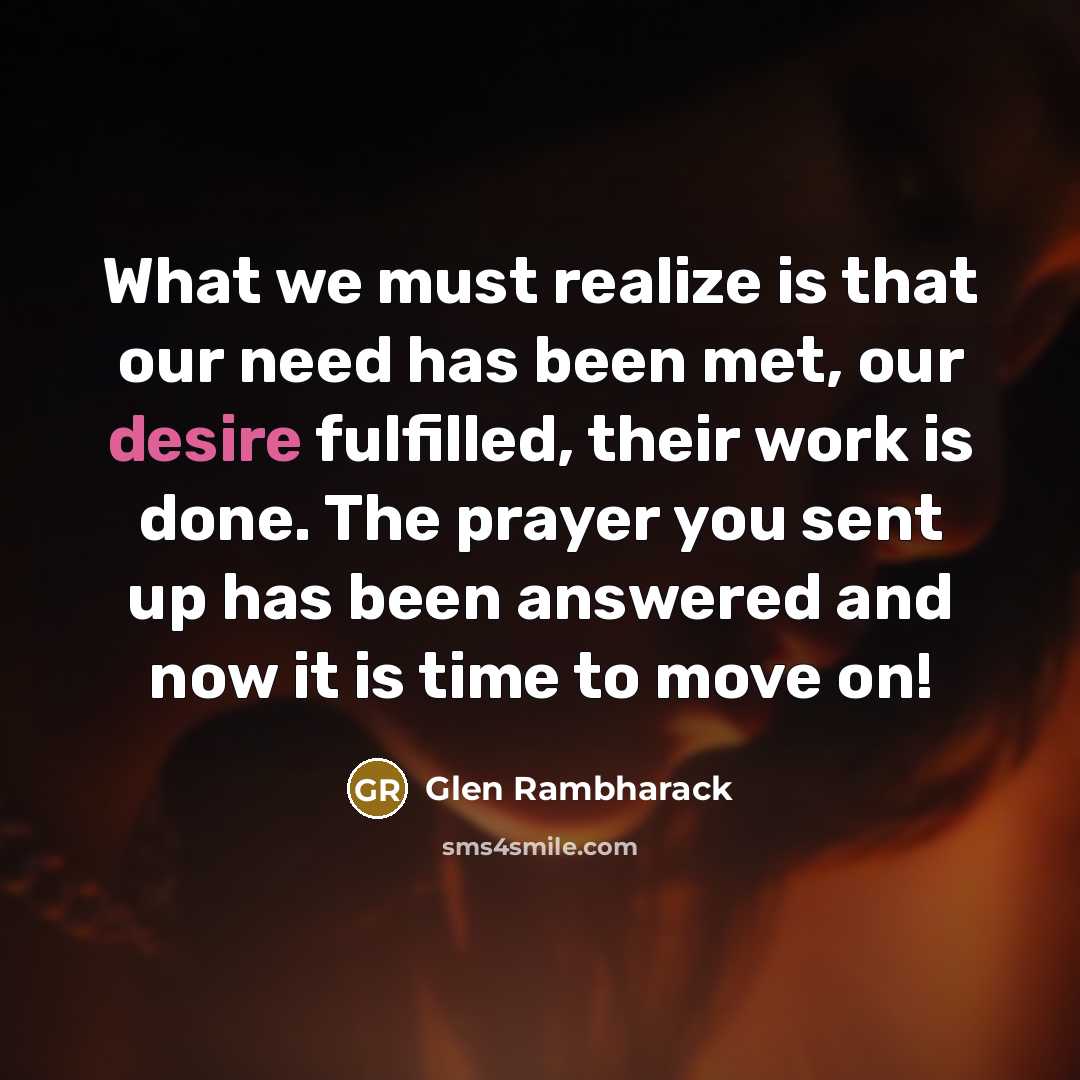 “What we must realize is that our need has been…” quote by Glen Rambharack