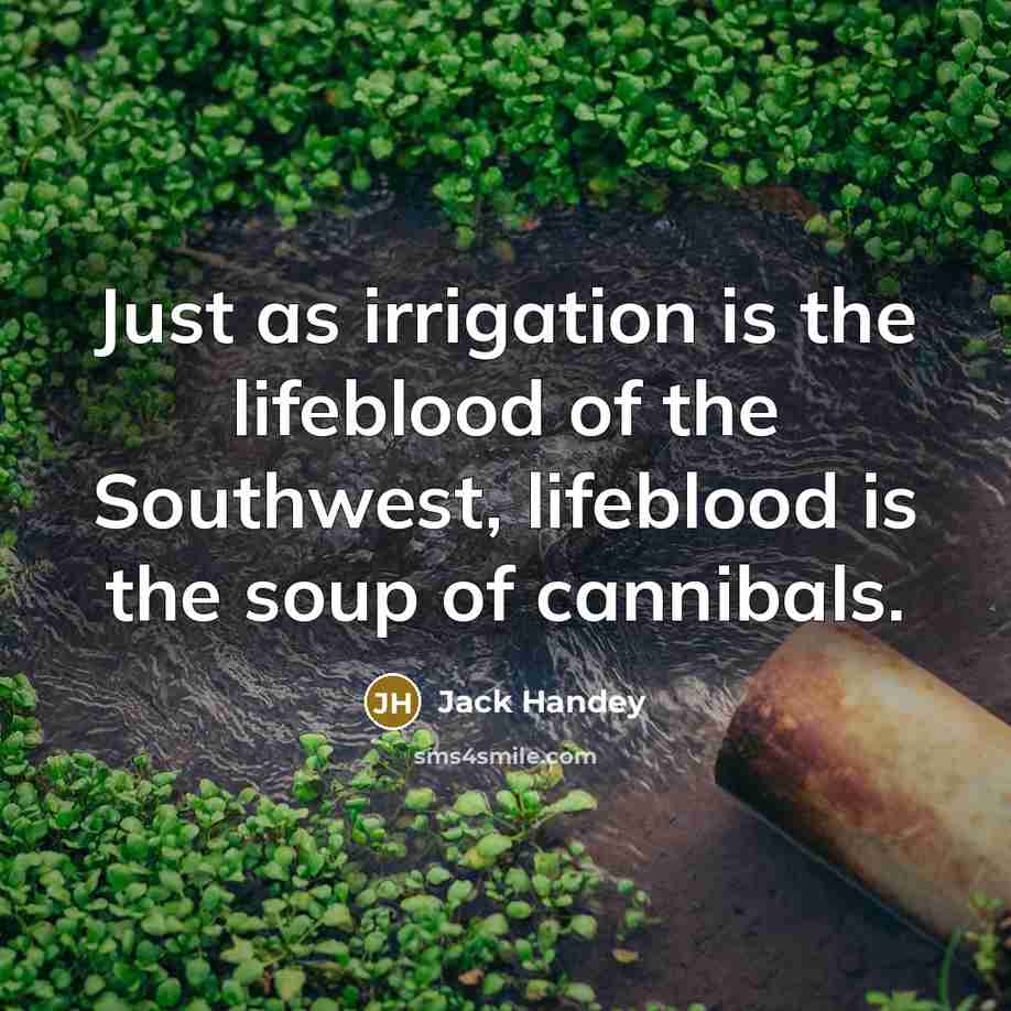 “Just as irrigation is the lifeblood of the Southwest, lifeblood…” quote by Jack Handey