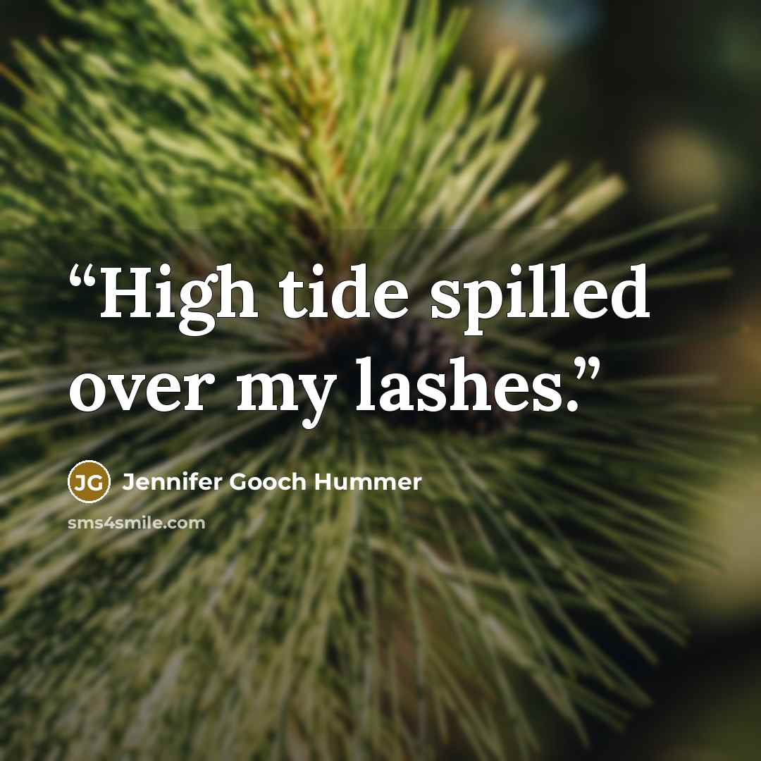 “High tide spilled over my lashes.” quote by Jennifer Gooch Hummer