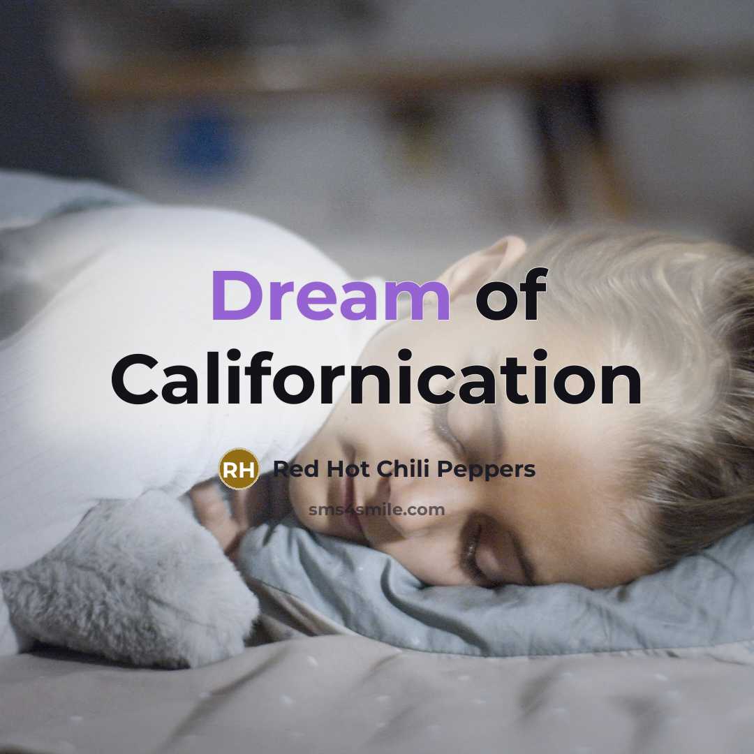 “Dream of Californication…” quote by Red Hot Chili Peppers