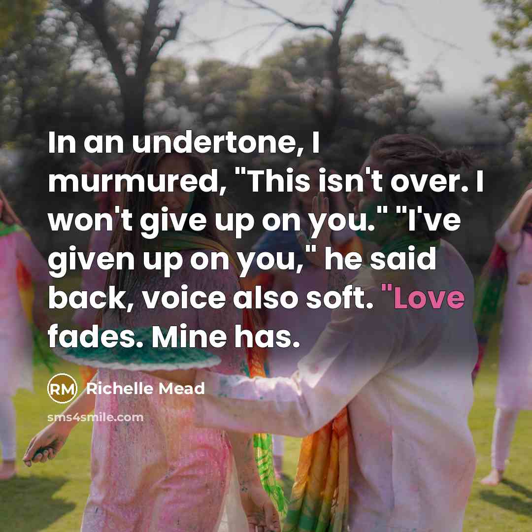 “In an undertone, I murmured, "This isn't over. I won't…” quote by Richelle Mead