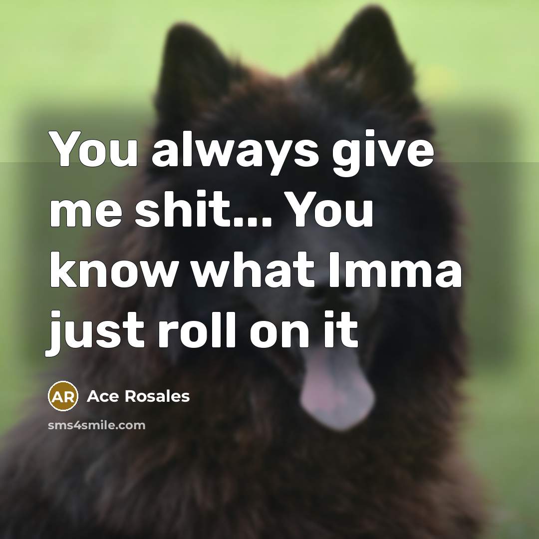 “You always give me shit... You know what Imma just…” quote by Ace Rosales