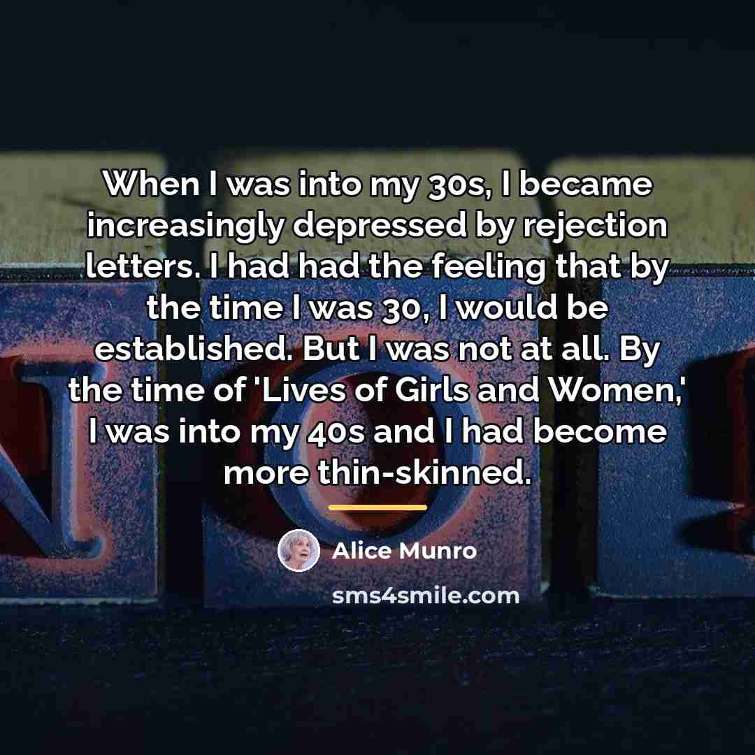 “When I was into my 30s, I became increasingly depressed…” quote by Alice Munro