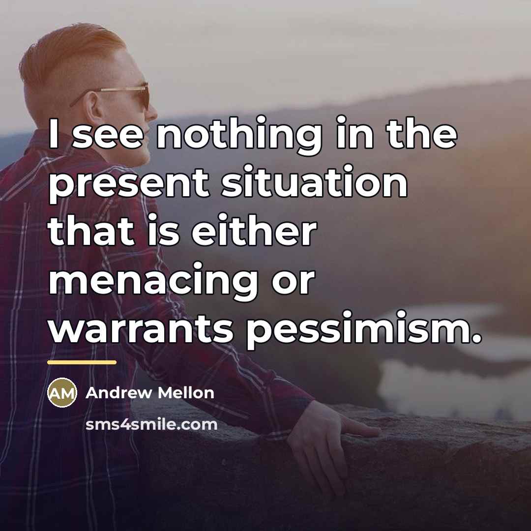 “I see nothing in the present situation that is either…” quote by Andrew Mellon