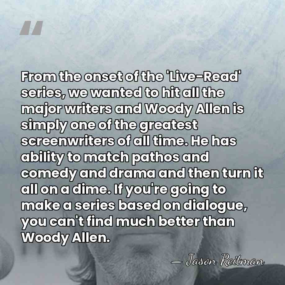 From the onset of the 'Live-Read' series, we wanted to hit all&hellip; - Jason Reitman