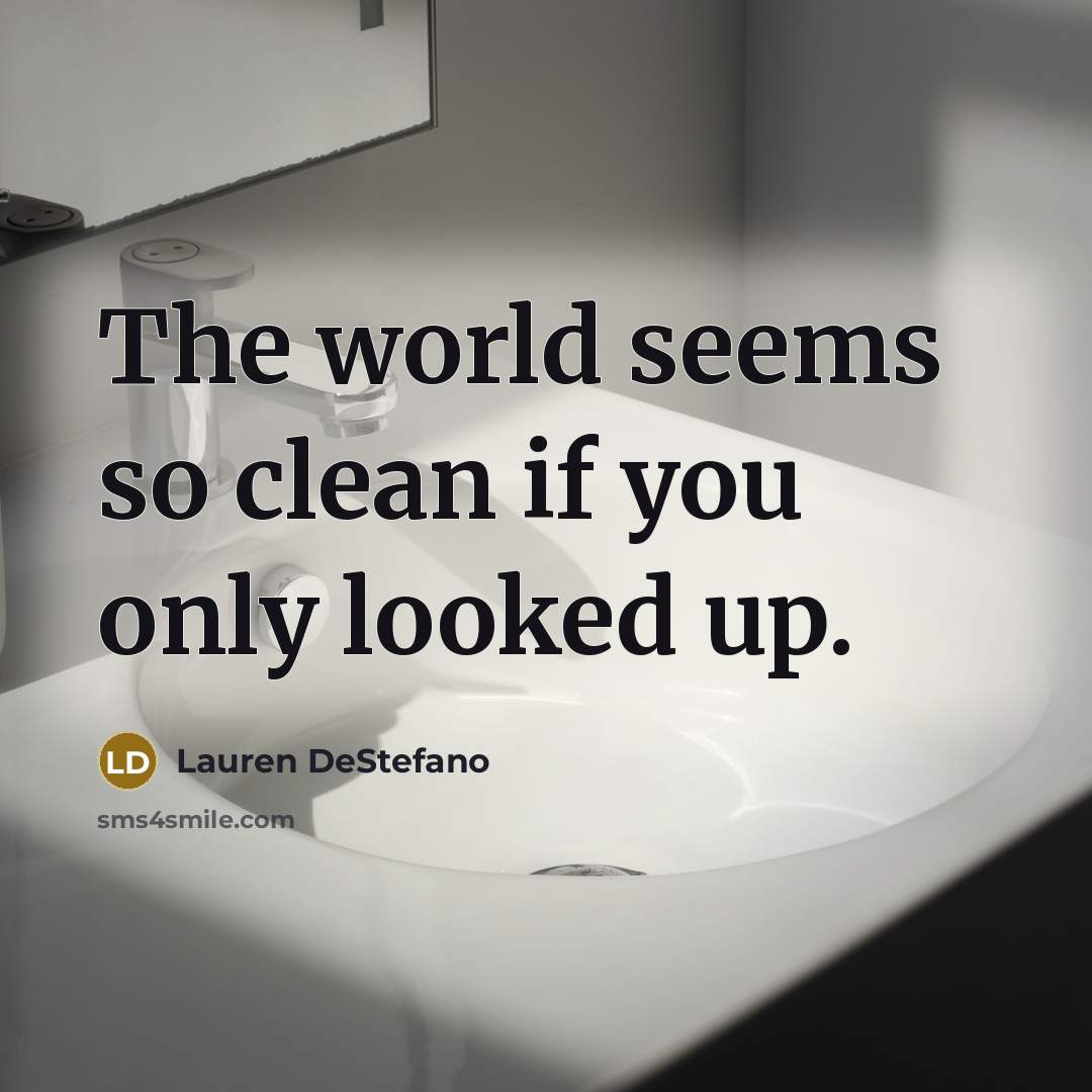 “The world seems so clean if you only looked up.” quote by Lauren DeStefano