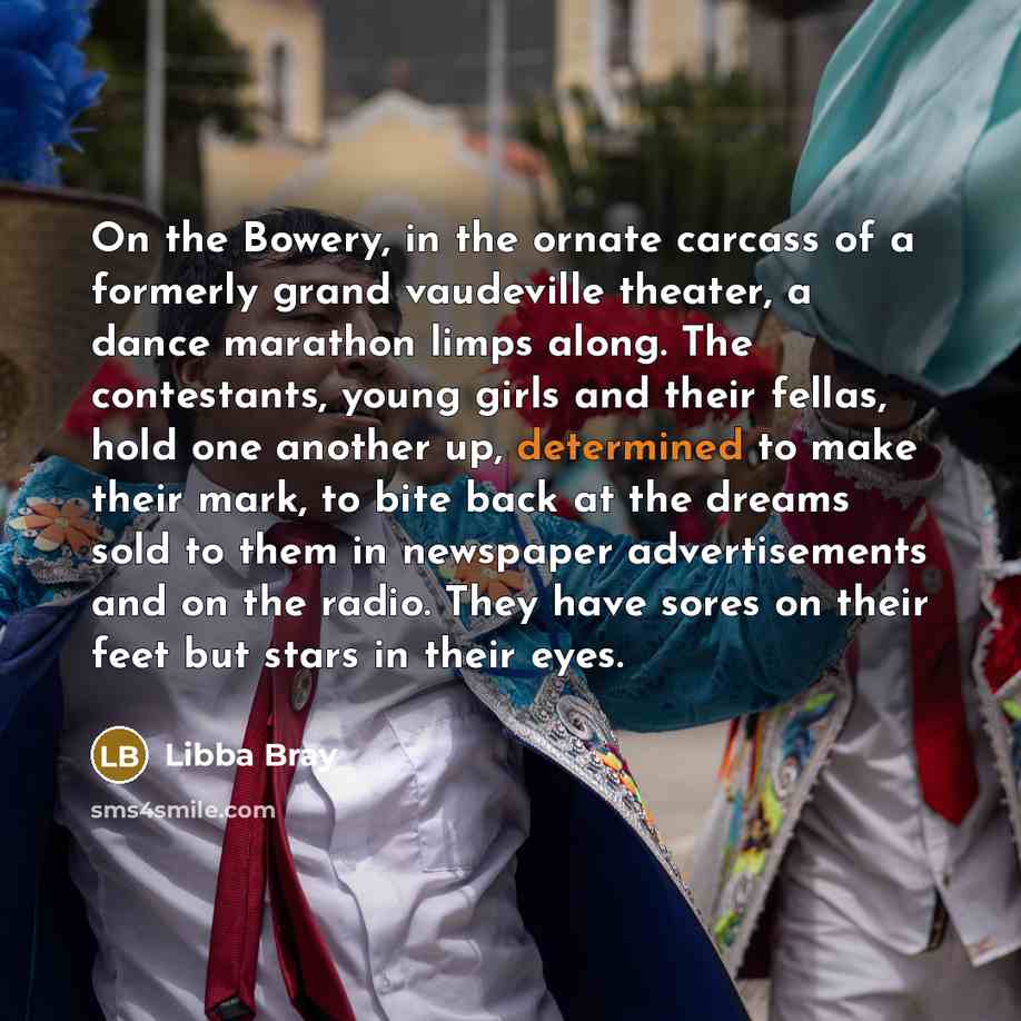 “On the Bowery, in the ornate carcass of a formerly…” quote by Libba Bray