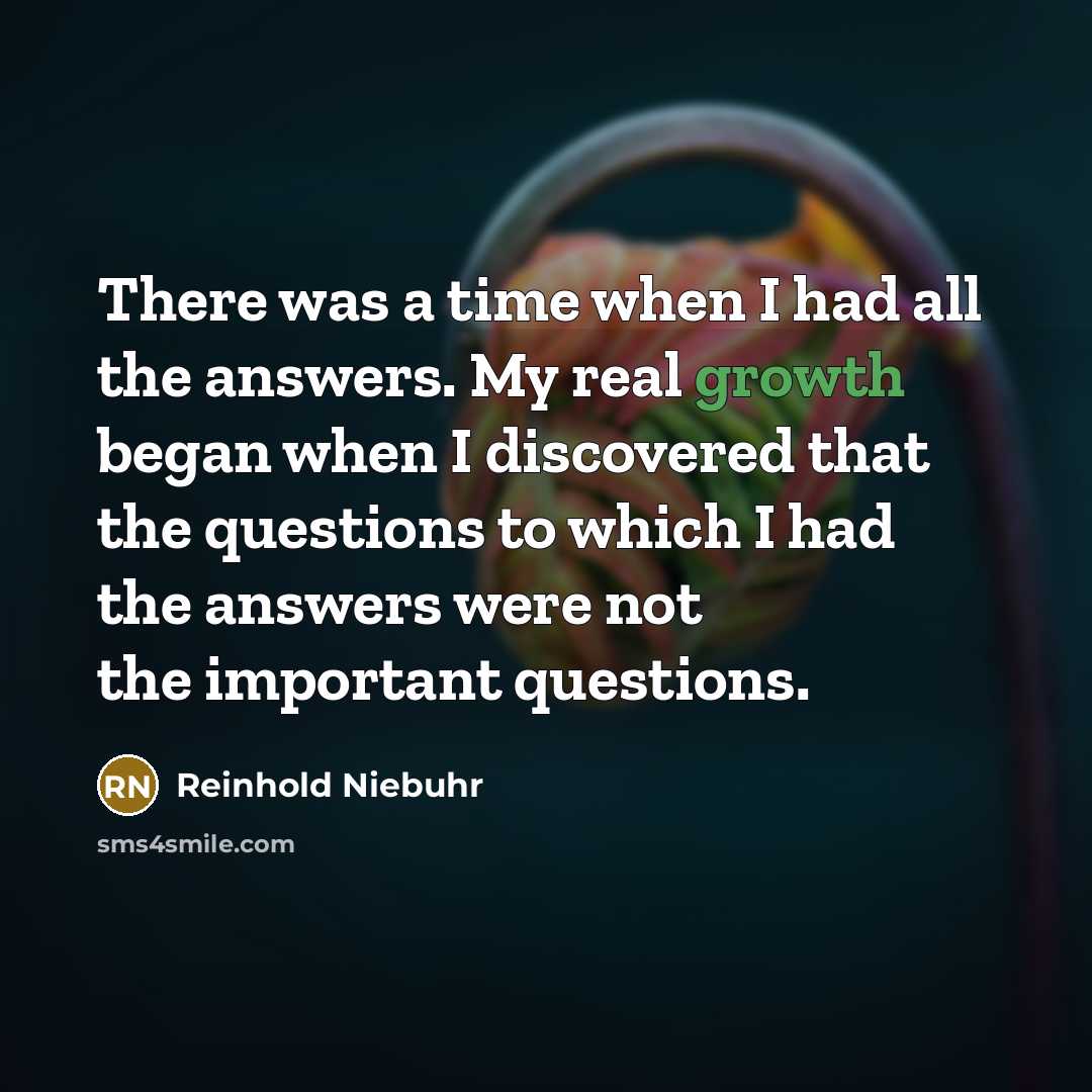 “There was a time when I had all the answers.…” quote by Reinhold Niebuhr