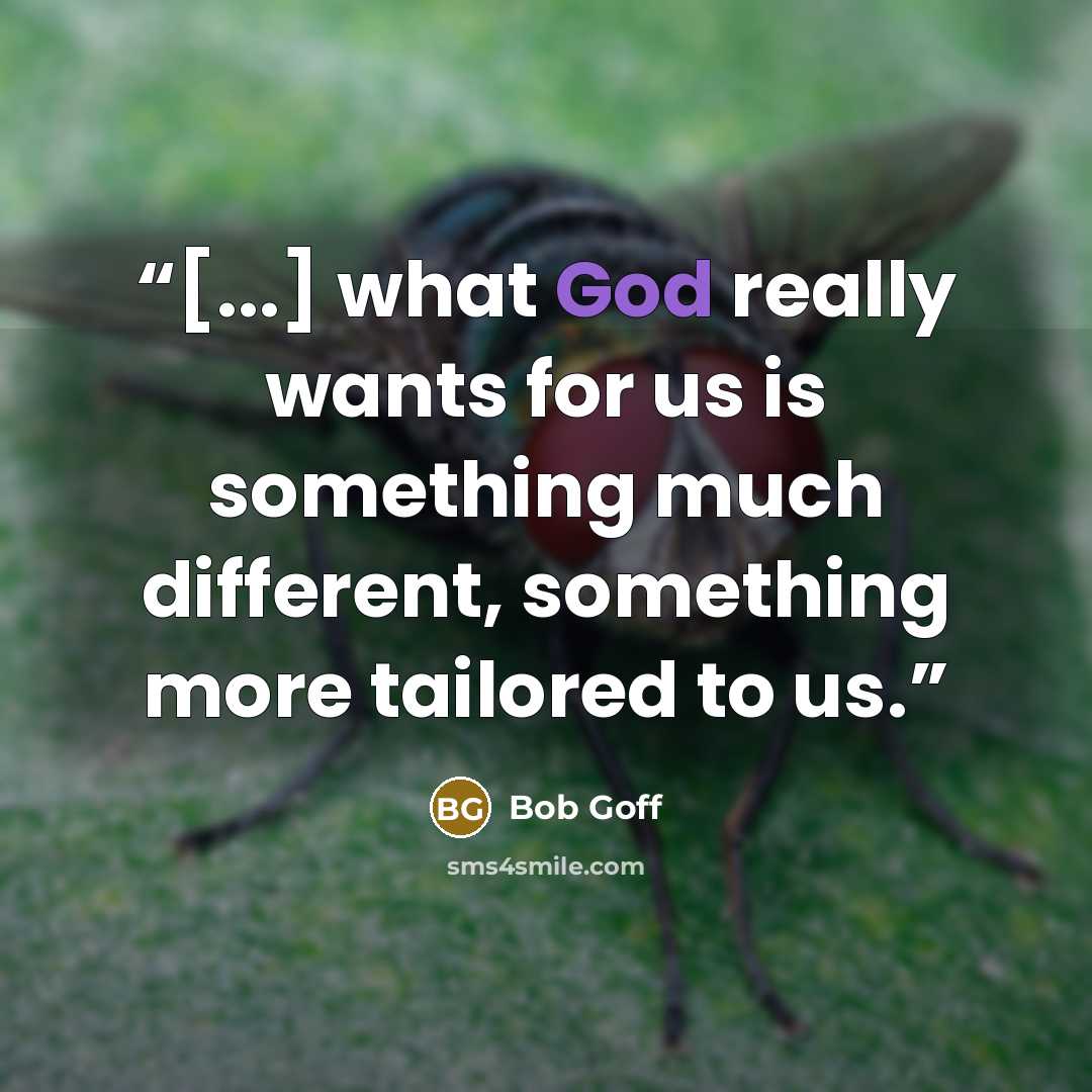 “[...] what God really wants for us is something much different, something more tailored to us.” quote by Bob Goff