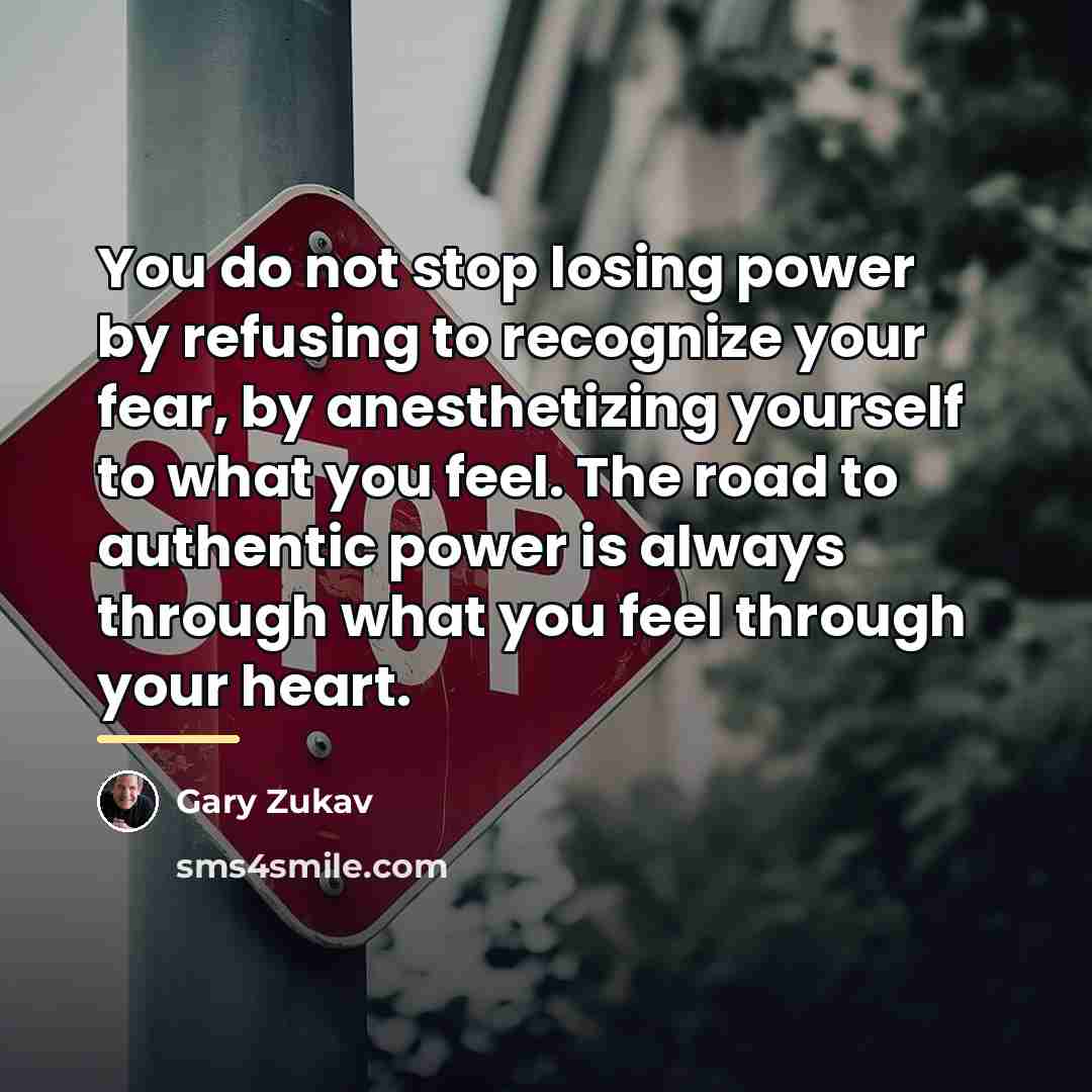 “You do not stop losing power by refusing to recognize…” quote by Gary Zukav