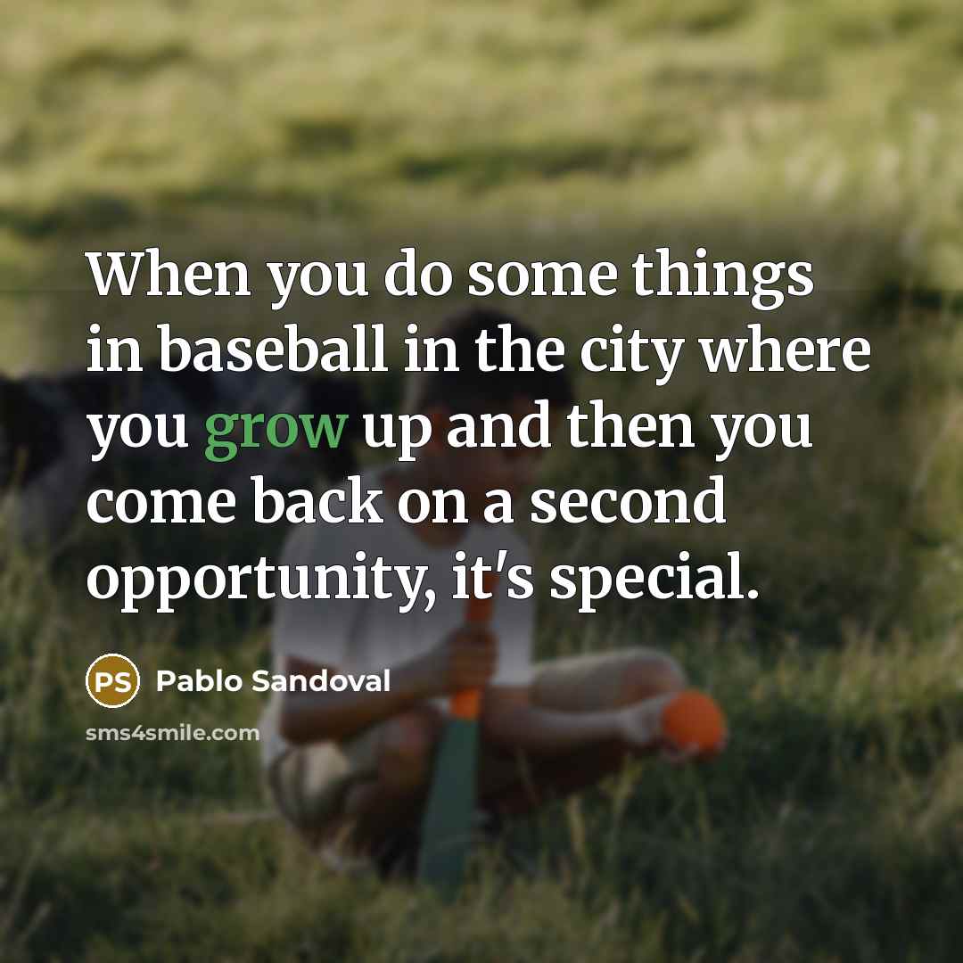 “When you do some things in baseball in the city…” quote by Pablo Sandoval