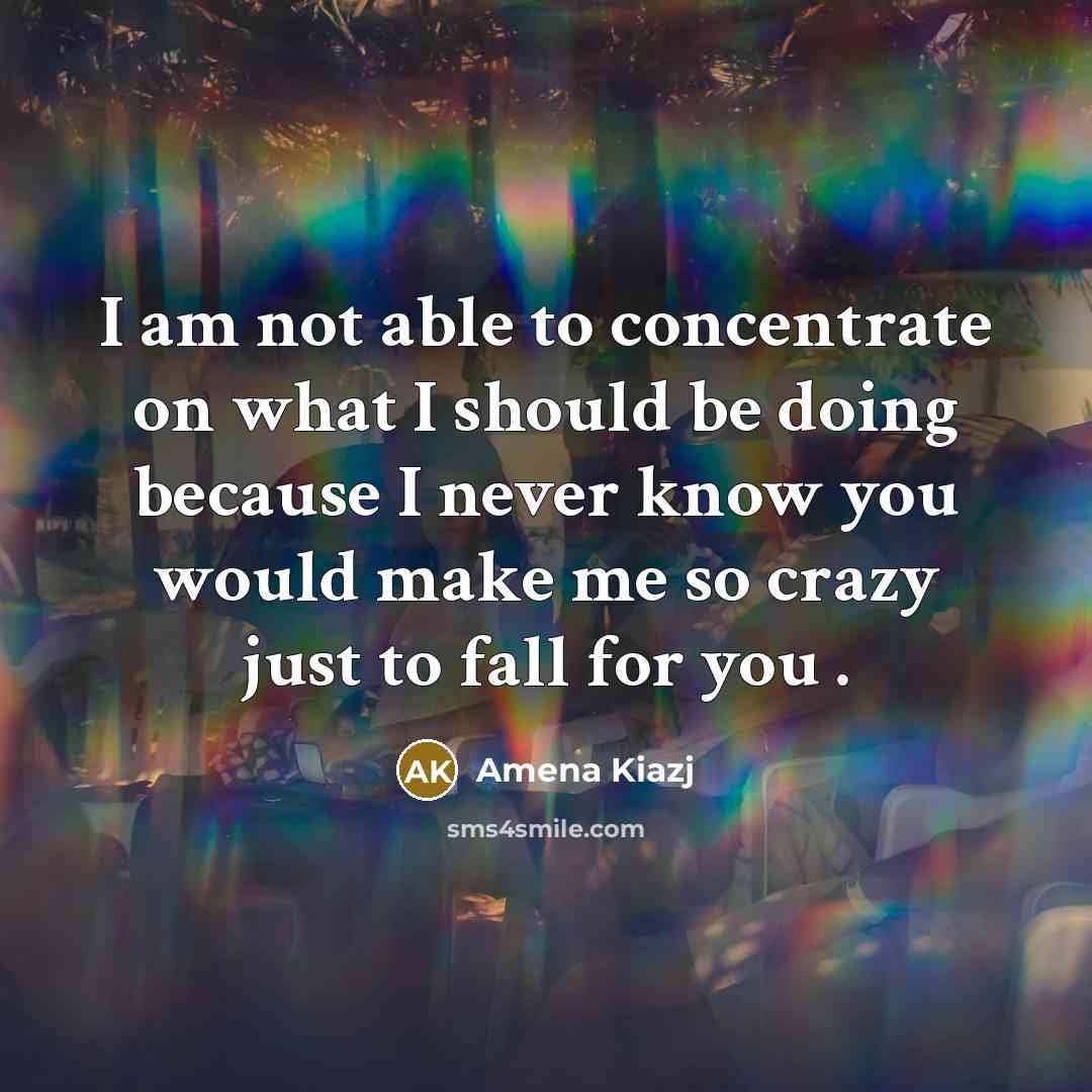 “I am not able to concentrate on what I should…” quote by Amena Kiazj