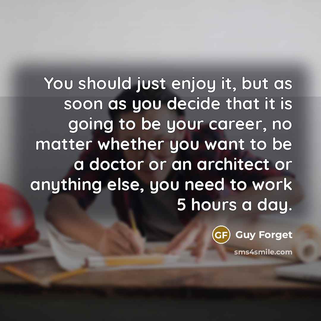 “You should just enjoy it, but as soon as you…” quote by Guy Forget