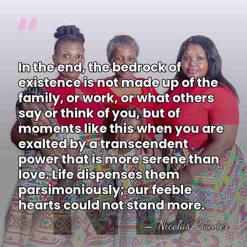 In the end, the bedrock of existence is not made up of&hellip; - Nicolas Bouvier