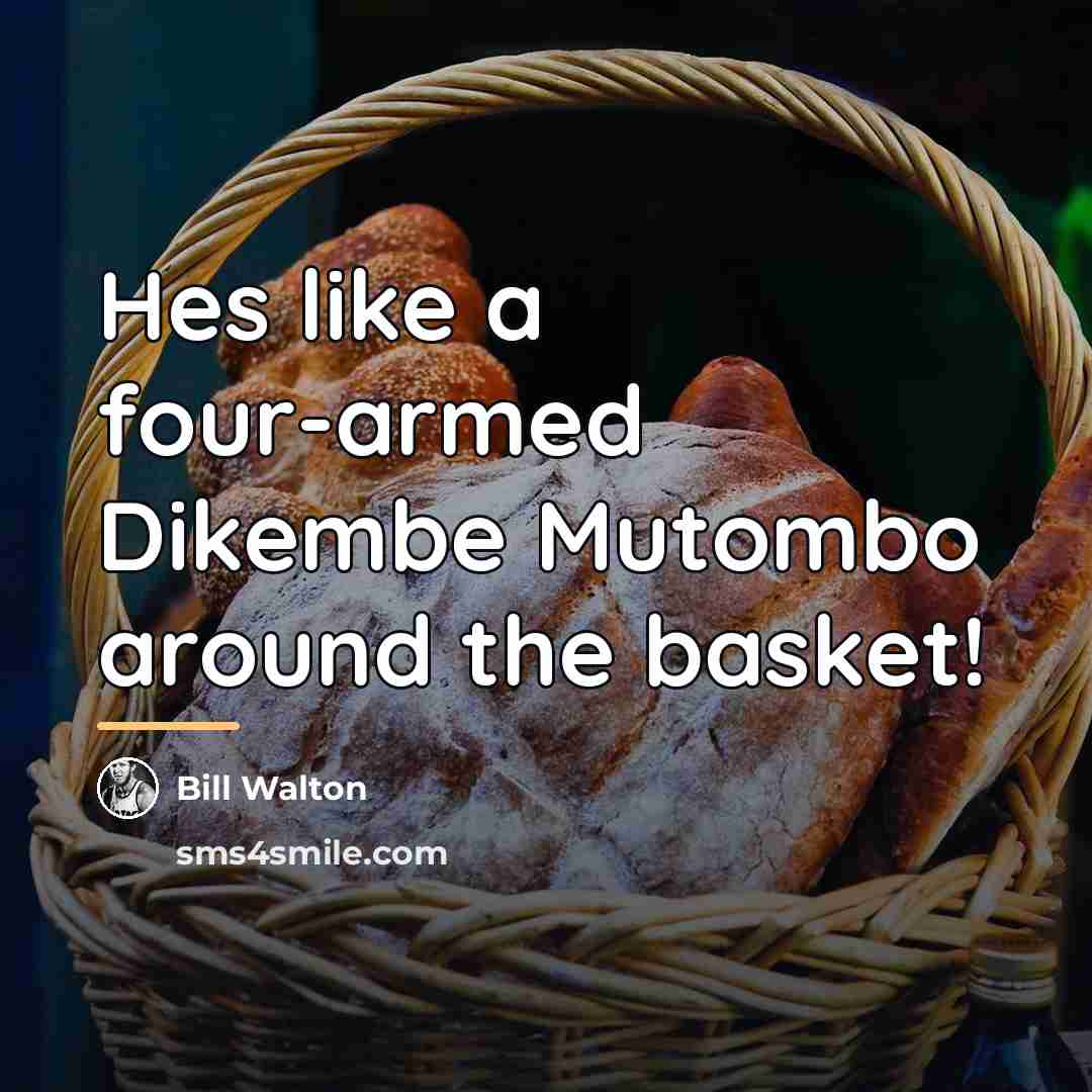 “Hes like a four-armed Dikembe Mutombo around the basket!…” quote by Bill Walton